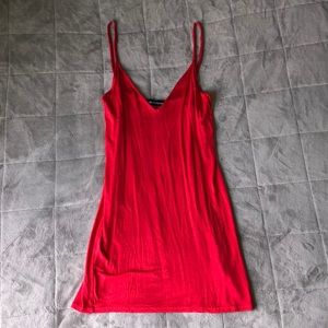 Red Extreme Plunge Strappy Bodycon Dress